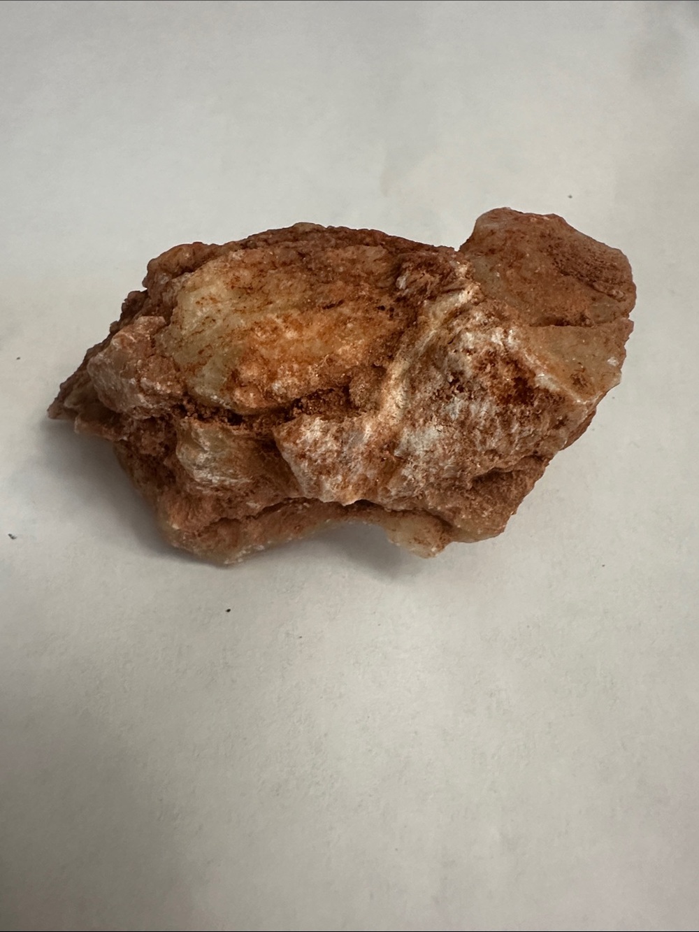 Natural Orange and White Decorative Mineral Accent - Home Accents